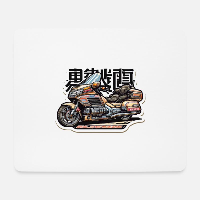 Ride the golden wing of JDM - Mousepad (Querformat) - Weiß