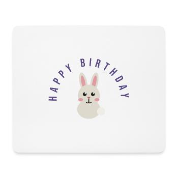 JOYEUX ANNIVERSAIRE. HAPPY BIRTHDAY. ANNIVERSAIRE. - Tapis de souris (format paysage) - blanc - Devant
