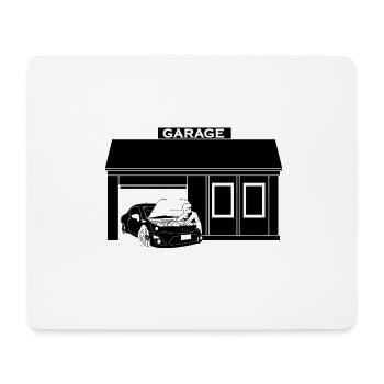 Garage de voiture - Tapis de souris (format paysage) - blanc - Devant
