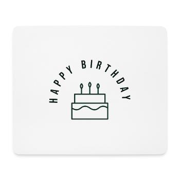 HAPPY BIRTHDAY. JOYEUX ANNIVERSAIRE. ANNIVERSAIRE. - Tapis de souris (format paysage) - blanc - Devant