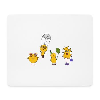 Poussins de Pâques - Tapis de souris (format paysage) - blanc - Devant