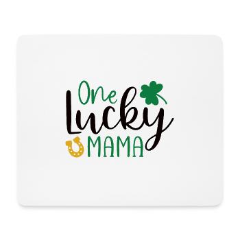 Design One lucky mama - Tapis de souris (format paysage) - blanc - Devant