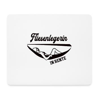 Fliesenlegerin in Rente Rentenbeginn Bodenlegerin - Mousepad (Querformat) - Weiß - Vorne