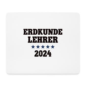 Erdkunde Lehrer 2024 Beruf Studium Lehramt Student - Mousepad (Querformat) - Weiß - Vorne