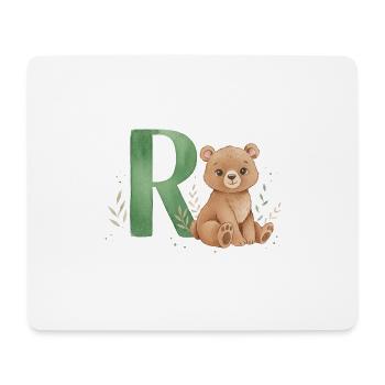 Tenez bon avec l’illustration de la lettre R - Tapis de souris (format paysage) - blanc - Devant