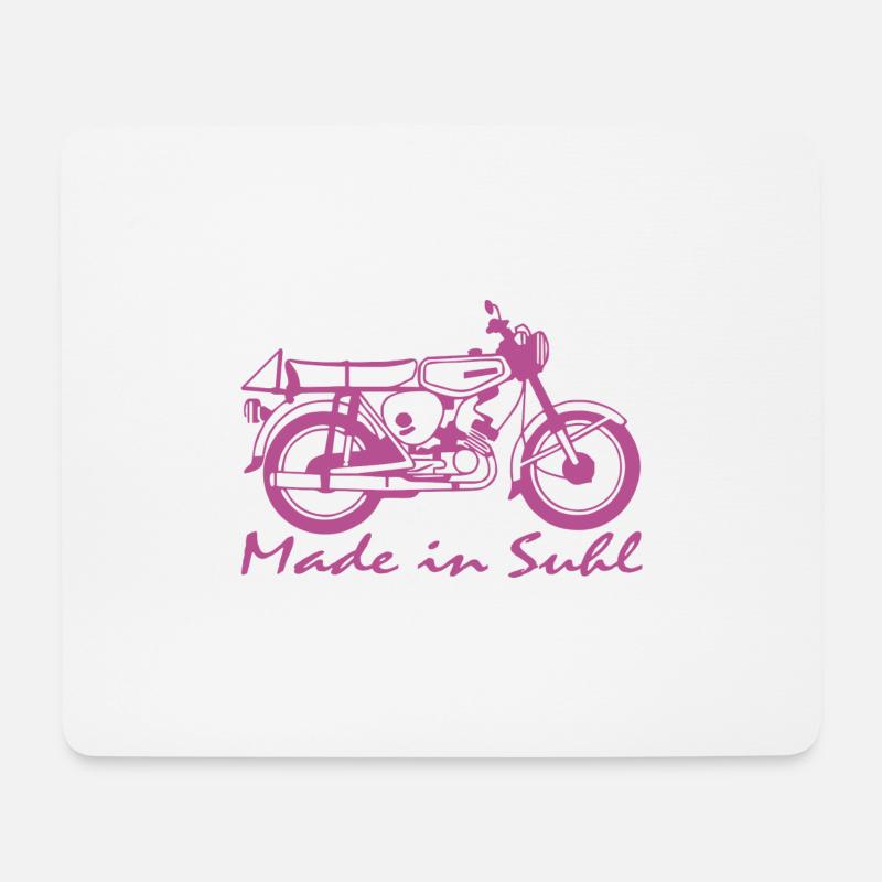 Simson S51 Made in Suhl - Mousepad (Querformat) - Weiß