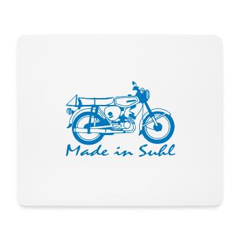 Simson S51 Made in Suhl - Mousepad (Querformat) - Weiß - Vorne