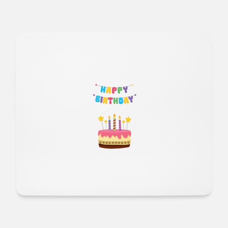 Happy Birthday - Enjoy the cake! Alles Gute! - Mousepad (Querformat) - Weiß