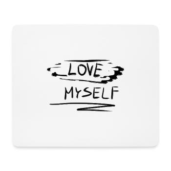 selbstliebe ich liebe mich text stolz - Mousepad (Querformat) - Weiß - Vorne