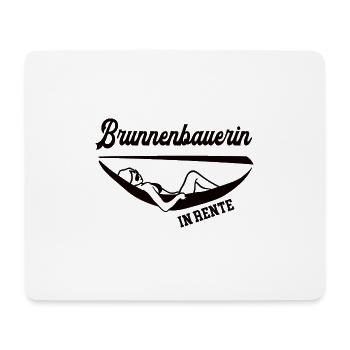 Brunnenbauerin in Rente Rentenbeginn Brunnenbau - Mousepad (Querformat) - Weiß - Vorne
