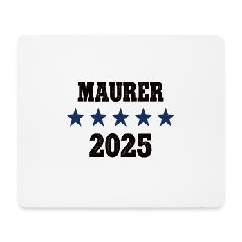 2025 Maurer Beruf Job Arbeit Lehre Ausbildung - Mousepad (Querformat) - Weiß - Vorne