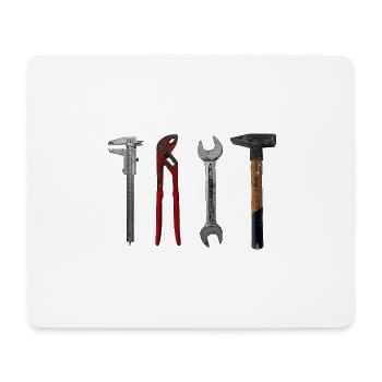 Pince marteau Craftsman pour illustration d’outils - Tapis de souris (format paysage) - blanc - Devant