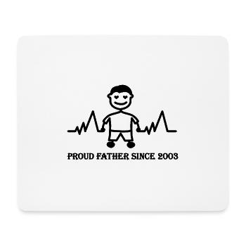 Stolzer Vater seit 2003 eines Jungen - Mousepad (Querformat) - Weiß - Vorne