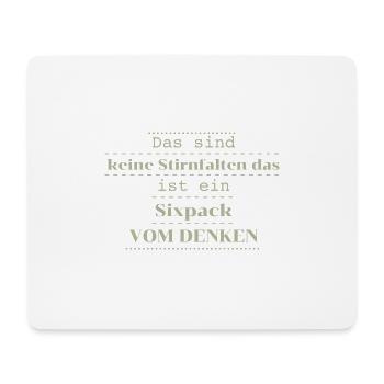 Funny Saying Six Pack - Mouse Pad (horizontal) - white - Front