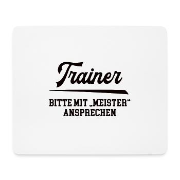 Trainer Meister Prüfung Bestanden Training Lizenz - Mousepad (Querformat) - Weiß - Vorne