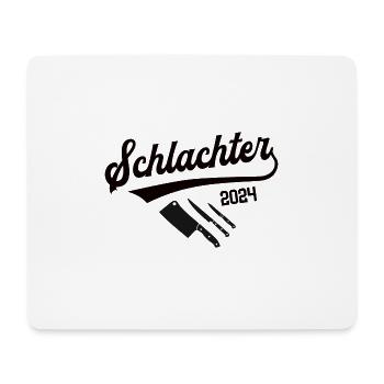 Schlachter 2024 Beruf Schlachterei Lehre Lehrling - Mousepad (Querformat) - Weiß - Vorne