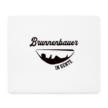 Brunnenbauer in Rente Rentenbeginn Brunnenbau - Mousepad (Querformat) - Weiß - Vorne