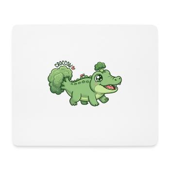 Crocoli brocoli mignon, crocoli - Tapis de souris (format paysage) - blanc - Devant