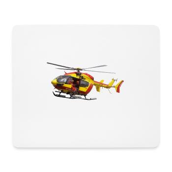 helicopter EC145 civil security - Mouse Pad (horizontal) - white - Front