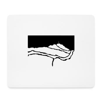 Mont Säntis Gift T-shirt Idée cadeau - Tapis de souris (format paysage) - blanc - Devant