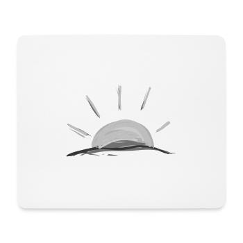 soleil coucher de soleil symbole de la mer lever du soleil - Tapis de souris (format paysage) - blanc - Devant