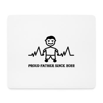 Stolzer Vater seit 2022 eines Jungen - Mousepad (Querformat) - Weiß - Vorne