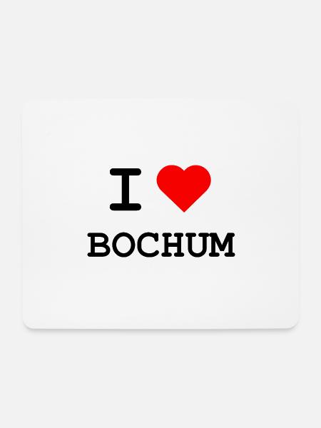 I love Bochum / Ich liebe Bochum - Mousepad (Querformat) - Weiß