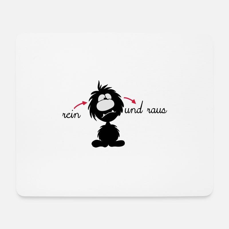 Monster Smuffel Ohren auf Durchzug - Mousepad (Querformat) - Weiß
