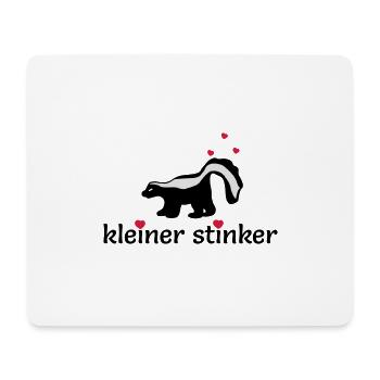 kleines Stinktier mit herzen - Mousepad (Querformat) - Weiß - Vorne