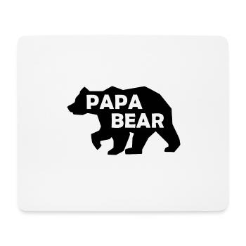 Papa Bear Baer Papa Tshirt - Mousepad (Querformat) - Weiß - Vorne