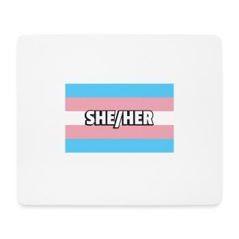 Transfem She Her Transfem Flagge Trans - Mousepad (Querformat) - Weiß - Vorne