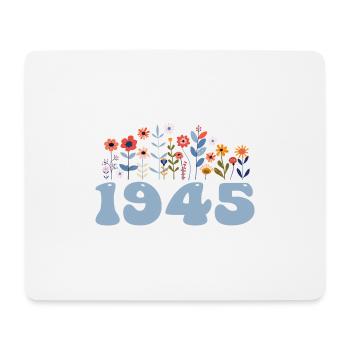 1945 Floral Pattern 1945 Floral Theme Flowers 1945 - Mouse Pad (horizontal) - white - Front