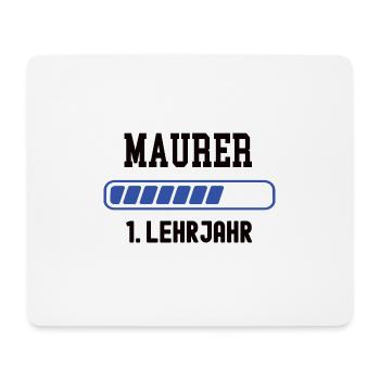 Ausbildung Maurer 1. Lehrjahr Maurerausbildung - Mousepad (Querformat) - Weiß - Vorne
