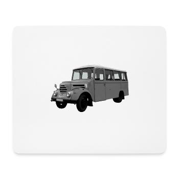 Bus Garant Robur Zittau DDR Oldtimer Ostalgie - Mousepad (Querformat) - Weiß - Vorne