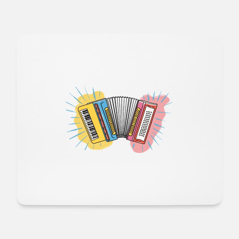 Akkordeon im Sommerstil - Mousepad (Querformat) - Weiß