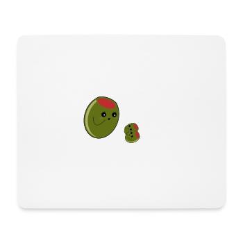 olive twins - Mouse Pad (horizontal) - white - Front