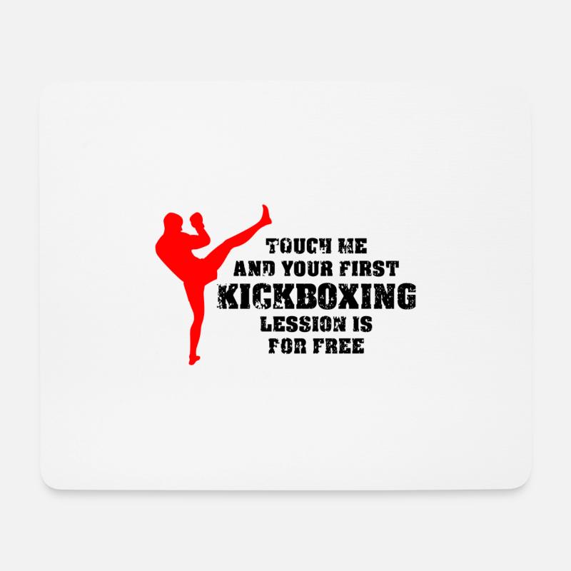 kickboxing kickboxer - Mousepad (Querformat) - Weiß