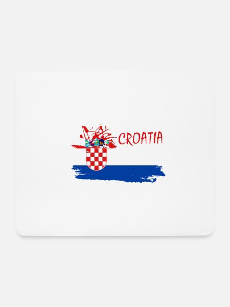 Croatia Hrvatska Kroatien i love croatia - Mousepad (Querformat) - Weiß