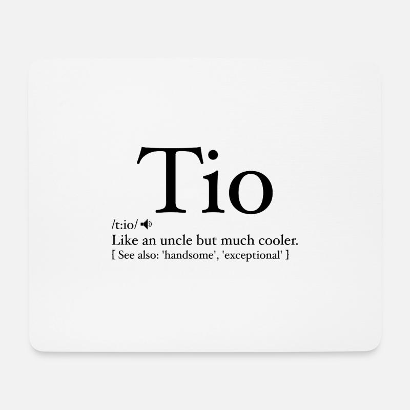 Tio Definition Lustiger Vatertag - Spanischer Onkel - Mousepad (Querformat) - Weiß