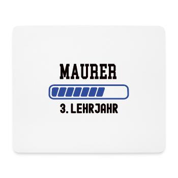 Ausbildung Maurer 3. Lehrjahr Maurerausbildung - Mousepad (Querformat) - Weiß - Vorne