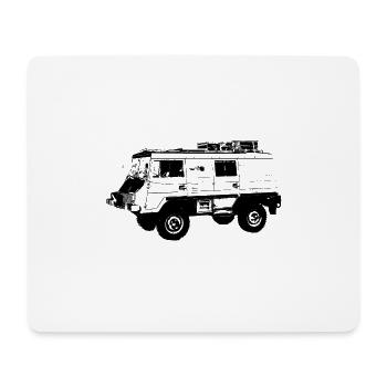 Pinzgauer710K Travel ready as a silhouette - Mouse Pad (horizontal) - white - Front
