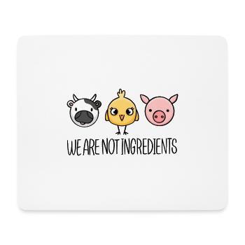 Vegan body - Color - Mouse Pad (horizontal) - white - Front