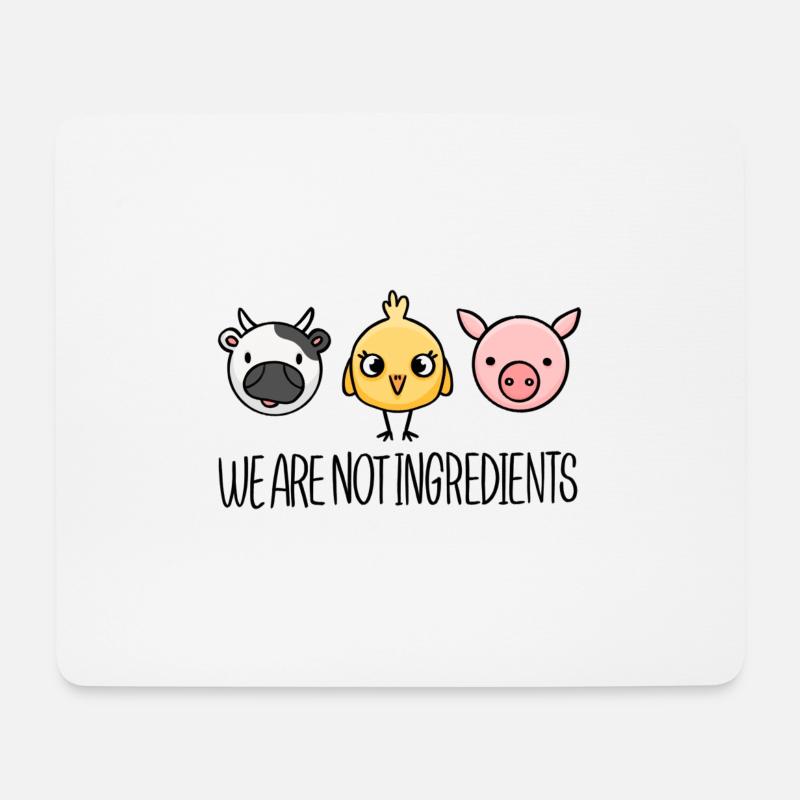 Vegan body - Color - Mousepad (Querformat) - Weiß