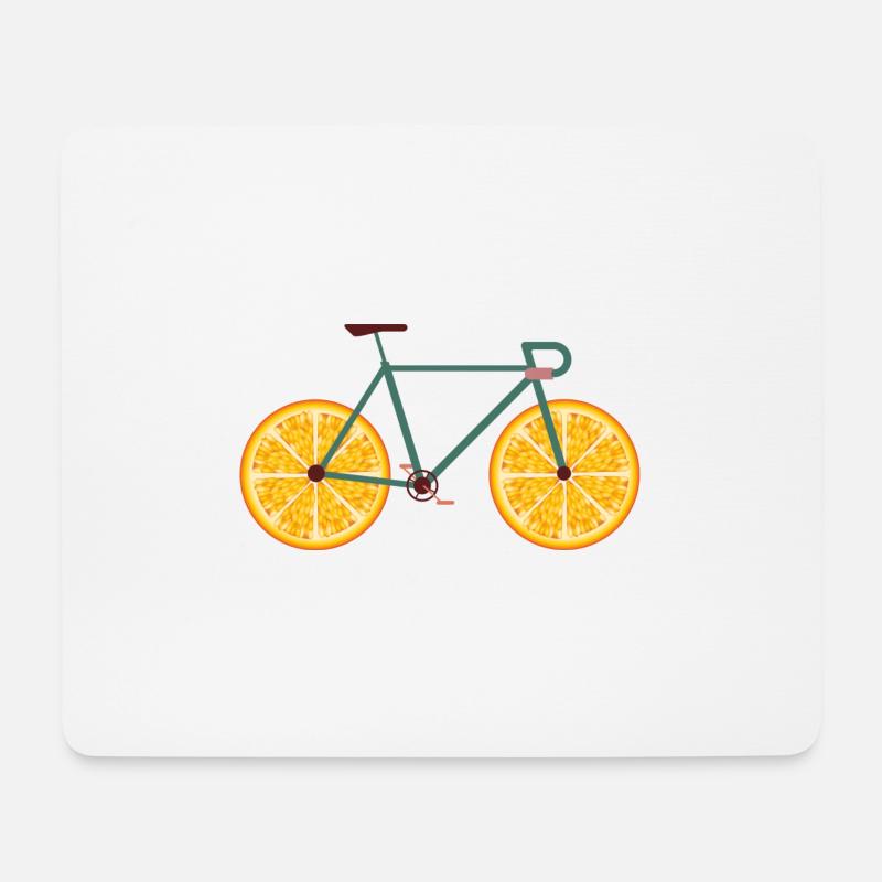 orangenbike - Mousepad (Querformat) - Weiß