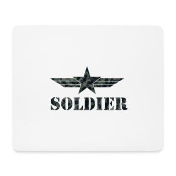 Soldier grey Camouflage Big Star - Mousepad (Querformat) - Weiß - Vorne