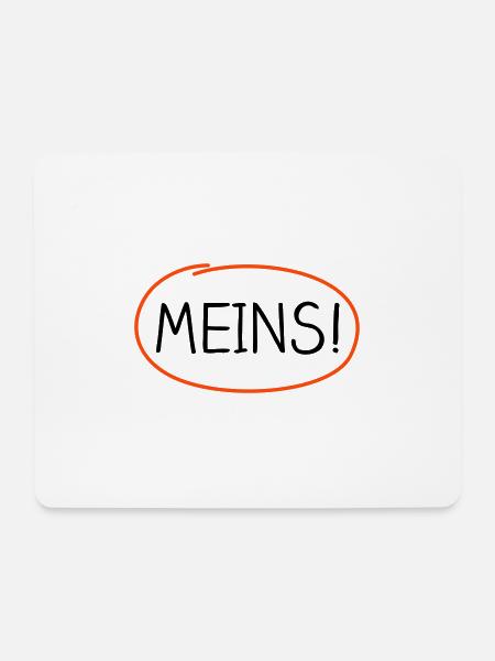 Meins! – farbig markiert - Mousepad (Querformat) - Weiß