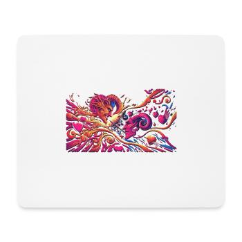 La Saint-Valentin - Tapis de souris (format paysage) - blanc - Devant
