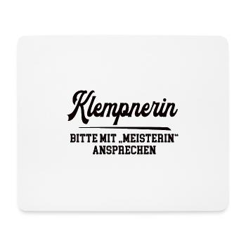 Klempnerin Meisterin Klempnermeisterin Klempnerei - Mousepad (Querformat) - Weiß - Vorne