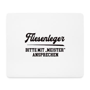 Fliesenleger Meister Prüfung Bestanden Ausbildung - Mousepad (Querformat) - Weiß - Vorne