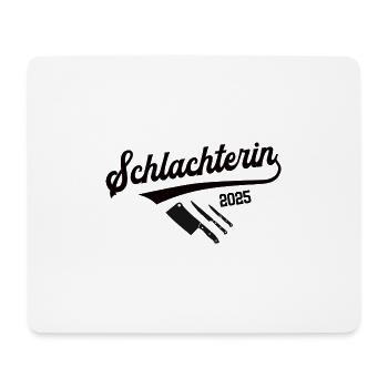 Schlachterin 2025 Beruf Schlachter Schlachterei - Mousepad (Querformat) - Weiß - Vorne
